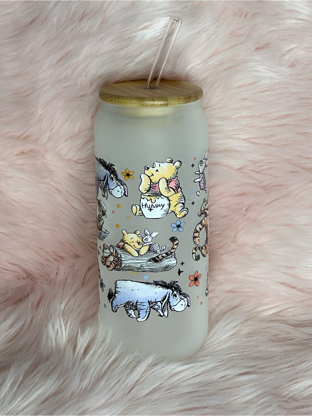 Winnie the Pooh Frosted Glass Tumbler